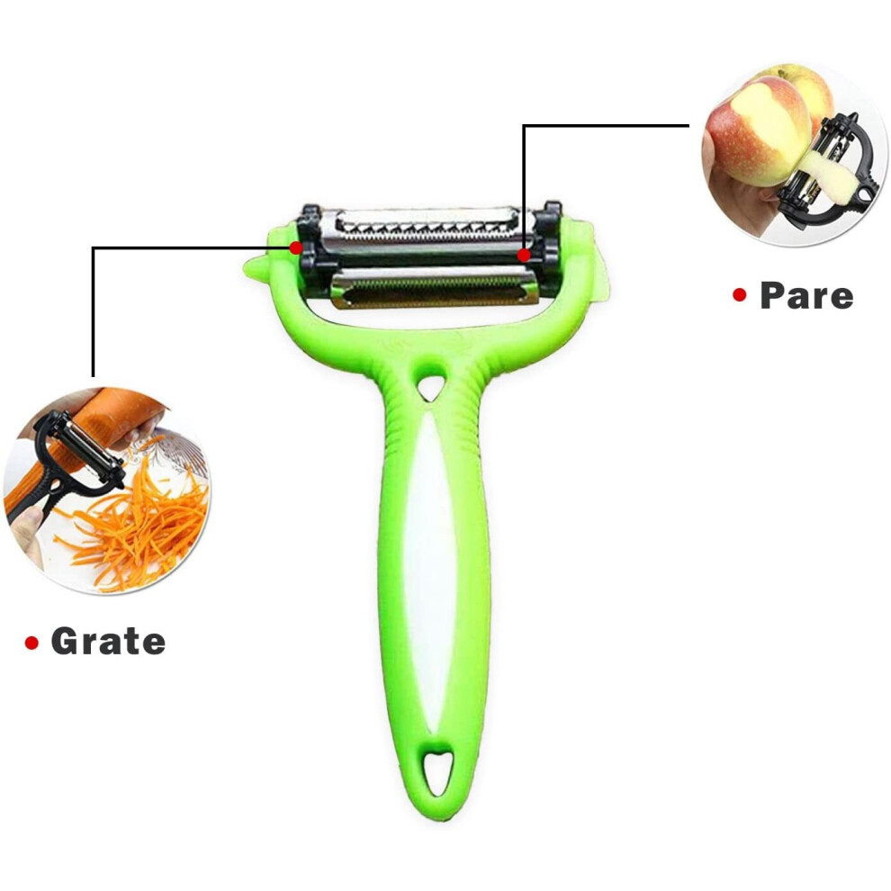 (Neon Green) AEX Kitchen Potato Peeler - Fruit Vegetable Slicer