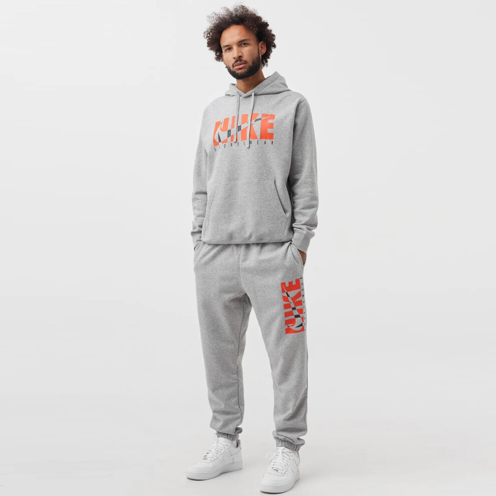 (DD5242-063 Nike Air Mens Tracksuit Grey L) Nike Mens Pullover Full Tracksuit Set Grey