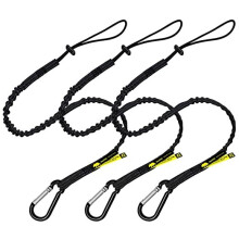 BearTOOLS Safety Lanyard, 90cm, Spring Lock, Black 3 Pack