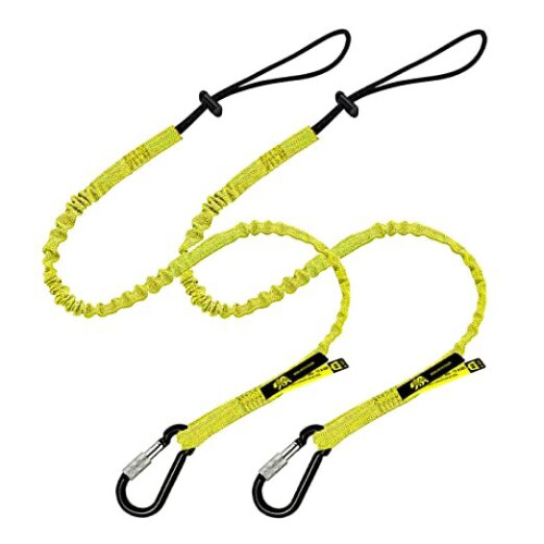 BearTOOLS 3 Foot Yellow Safety Lanyard 2 Pack