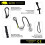 BearTOOLS Safety Lanyard, 90cm, Spring Lock, Black 1 Pack 2