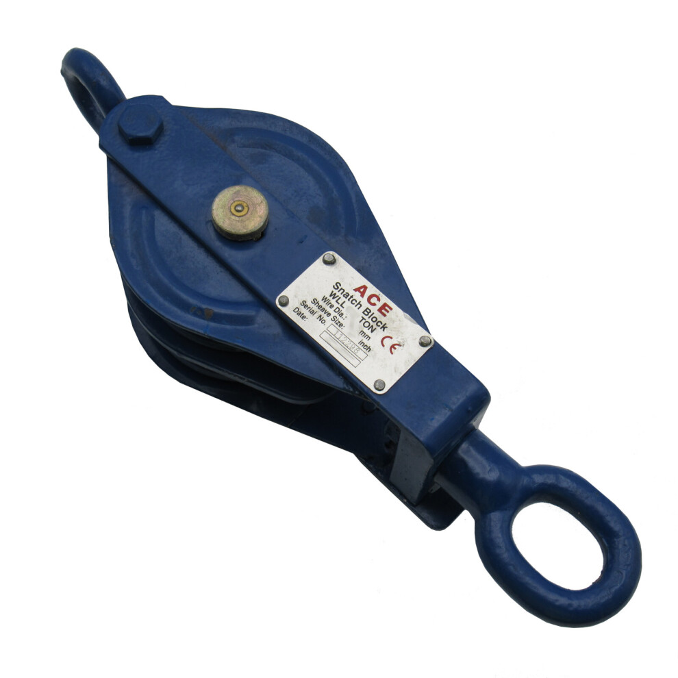Double Sheave Snatch Block & Swivel Eye 3 Ton 175Mm 19Mm Wire Lifting 600988481626