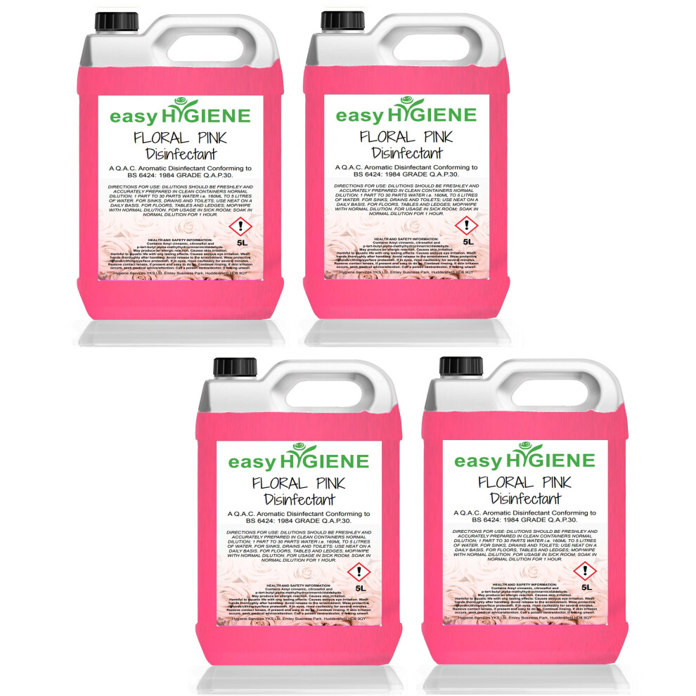 20 Litre FLORAL PINK Disinfectant 4x 5L FRAGRANCE Kennel Cleaner Patio Pet Dog