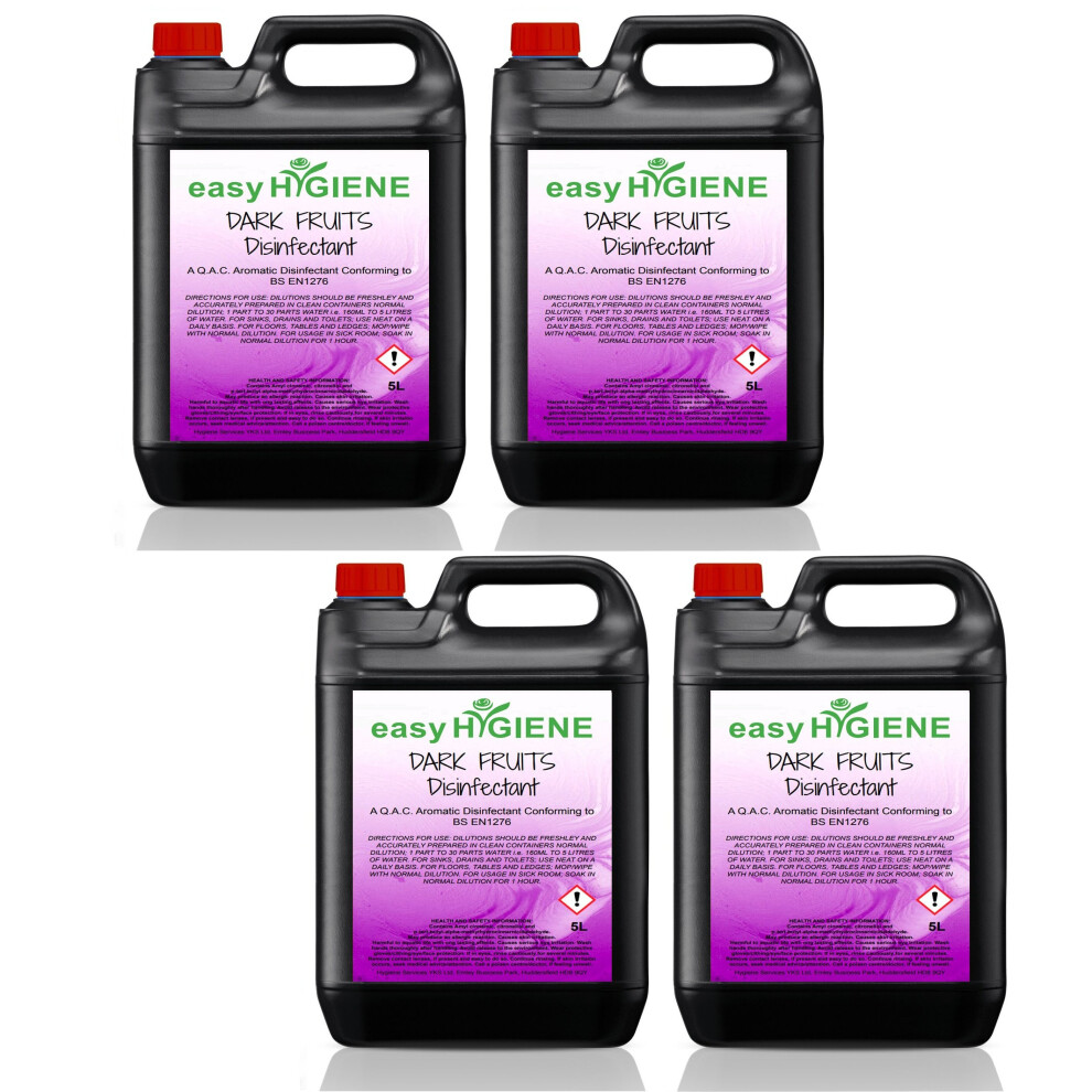 20 Litre DARK FRUITS Disinfectant 4x 5L FRAGRANCE Kennel Cleaner Patio Pet Dog