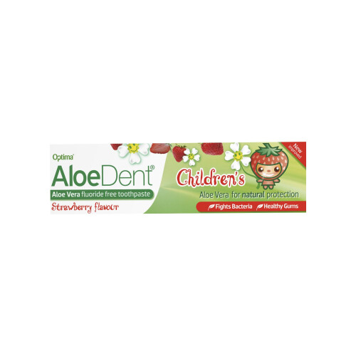 Optima Aloe Dent Fluoride-free Childrens Toothpaste 50ml Strawberry Flavour
