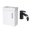 Gloss White 400 Wall Hung Vanity Unit & Matt Black Basin Tap & Handle 1