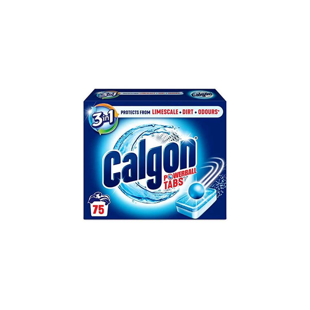 Calgon 3-in-1 Water Softener Tablets l Removes Odours, Limescale & Residue | Deep Clean l Units: 75 Tablets l Size: XL Pack l