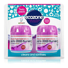 EcoZone Forever Flush 2000 Purple Toilet Blocks, Eco Friendly Alternative to Loo Rim Hangers, Cistern Capsules Clean & Descale WCs, Natural Vegan &