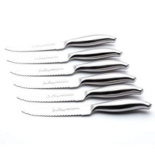 Stainless Steel Steak Knives - Set of 6 | Each Steak Knife is Constructed from Superior high-Carbon Stainless Steel for Strength and Durability | from