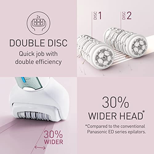 Panasonic ESEL8C Wet and Dry Cordless Epilator with 7 Attachments