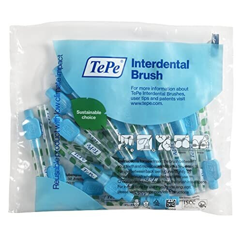 Tepe TePe Interdental Brushes Original Blue | Size 3 - 0.6mm | 1 Pack of 20 Brushes