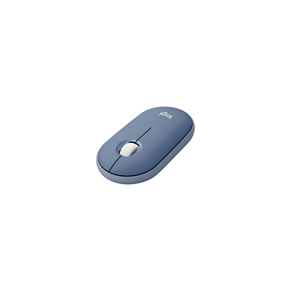 Logitech Pebble Wireless Mouse With Bluetooth Or 2.4 Ghz Receiver, Silent, Slim Computer Mouse With Quiet Clicks For Laptop, Notebook, Ipad, Pc And