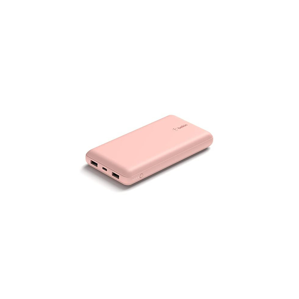 Belkin USB C Portable Charger 20000 mAh, 20K Power Bank with USB Type C Input Output Port and 2 USB A Ports with Included USB C to A Cable for iPhone,