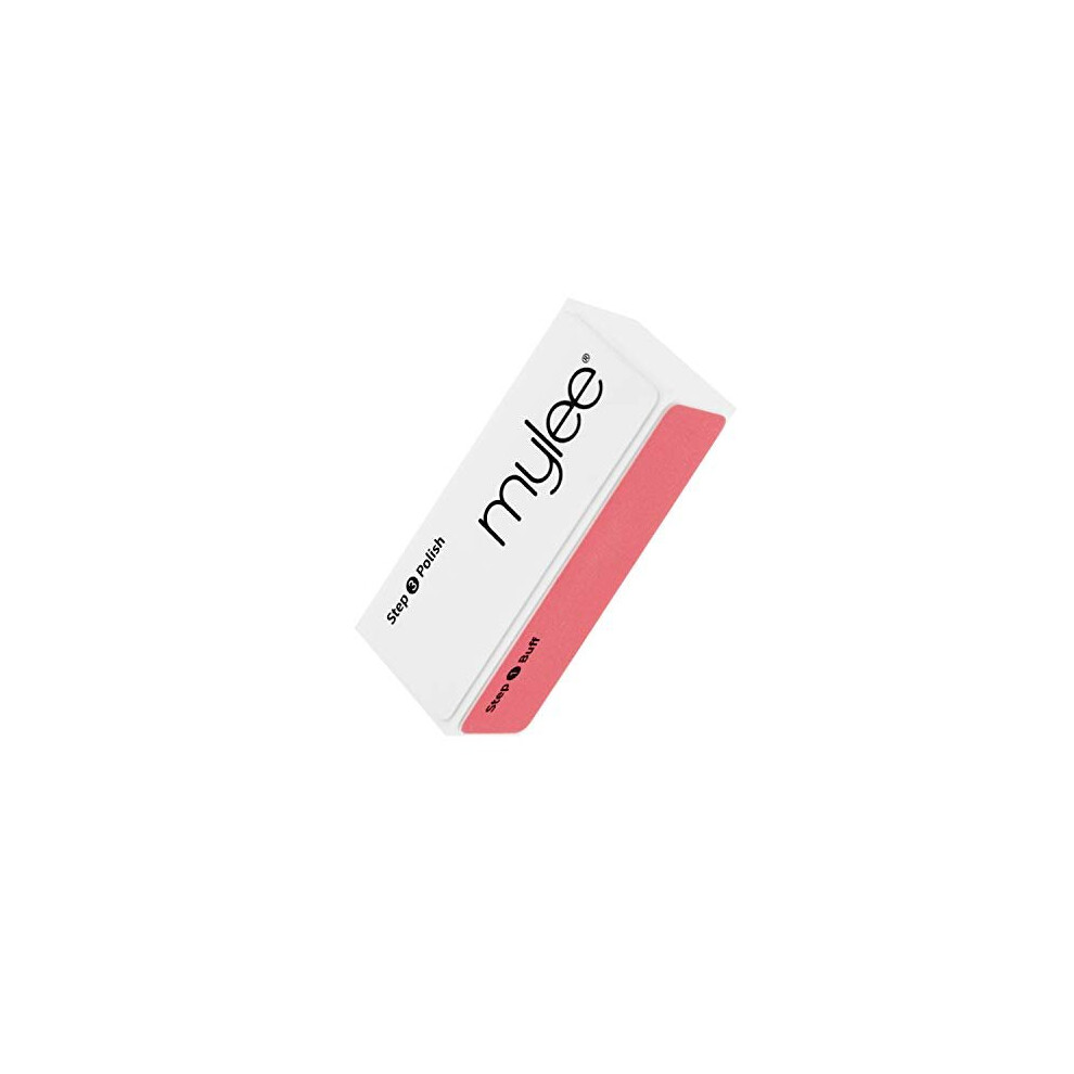 Mylee 3 Way Nail Buffer – Professional Salon Manicure Treatment Sanding File 3-Sided Grit (320/600/3000) Buffing Block for Easy Gel Polish and