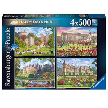 Ravensburger Happy Days Royal Residences 4X 500 Piece Jigsaw Puzzle for Adults & Kids Age 10 Years Up