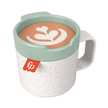Fisher-Price Rattle A-Latte Coffee Cup Teether Activity Toy For Babies 3 Months And Up, HGB86