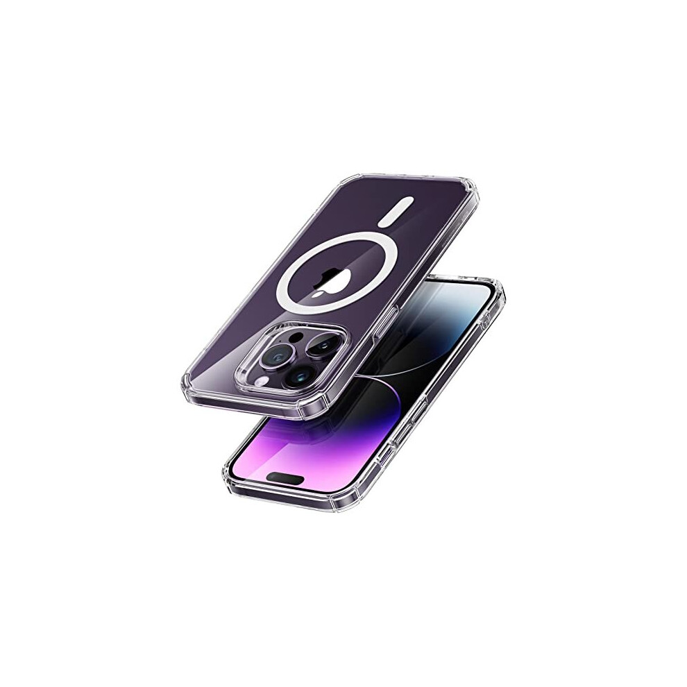 Esr Krystec Clear Case With Halolock Compatible With Iphone 14 Pro Case, Compatible With Magsafe, Ultra-Yellowing Resistant, Shockproof Military-Grade 4894240174968