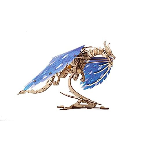 Modelo de madeira para construir Windstorm Dragon - UGEARS - quebra-cabeça 3D com motor elástico 1
