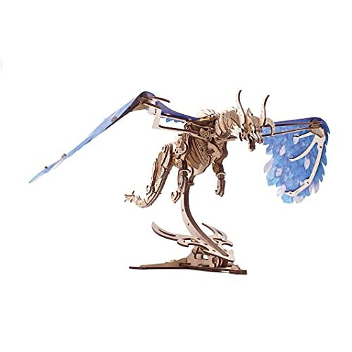 Modelo de madeira para construir Windstorm Dragon - UGEARS - quebra-cabeça 3D com motor elástico 2