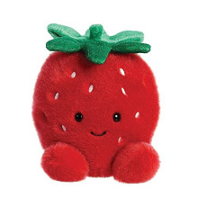 AURORA, 33573, Palm Pals Juicy Strawberry 5In, Soft Toy, Red - Plush Soft Toy