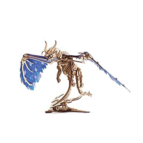 Modelo de madeira para construir Windstorm Dragon - UGEARS - quebra-cabeça 3D com motor elástico