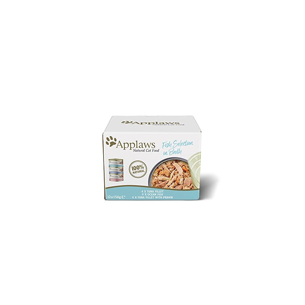 Applaws Adult Mixed Pack Cat Cans In Broth 12 X 156G - Fish In Broth - Image 3
