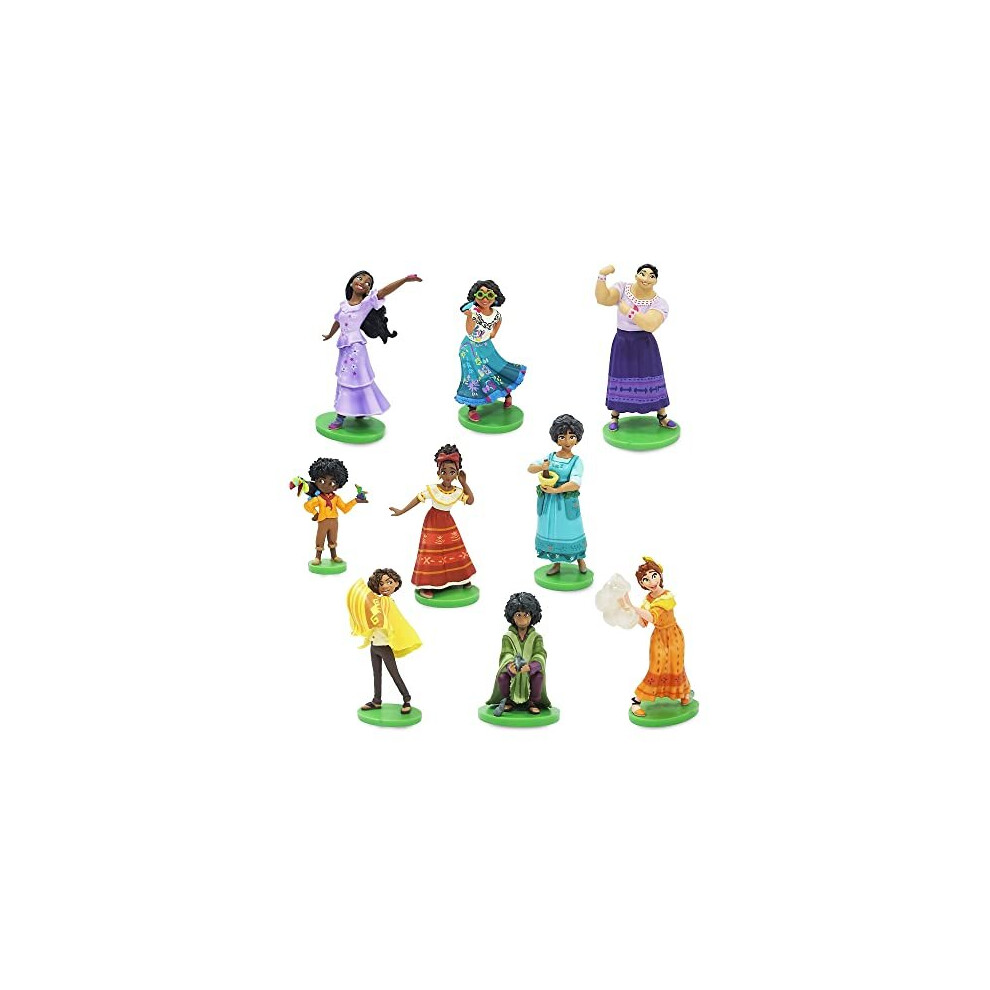 Disney Store Official Encanto Deluxe Figurine Playset, Encanto, 9 Pc, Detailed Encanto Figures Including Mirabel, Dolores, Camilo, Bruno, Antonio,