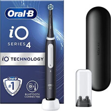 Oral-B iO4 Electric Toothbrush With Revolutionary iO Technology, Christmas Gifts For Women / Men, 1 Toothbrush Head & Travel Case, 4 Modes With Teeth