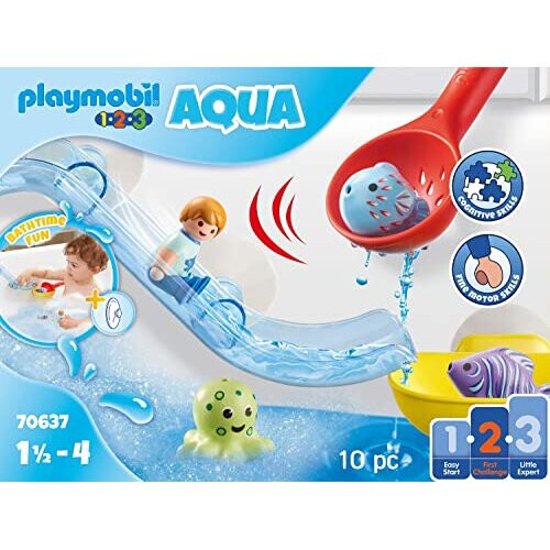PLAYMOBIL Playmobil 1.2.3 Aqua Νεροτσουλήθρα με Θαλάσσια Ζώα 2