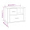 VidaXL (Concrete grey) vidaXL Bedside Cabinet Engineered Wood End Table Nightstand Multi Colours 11