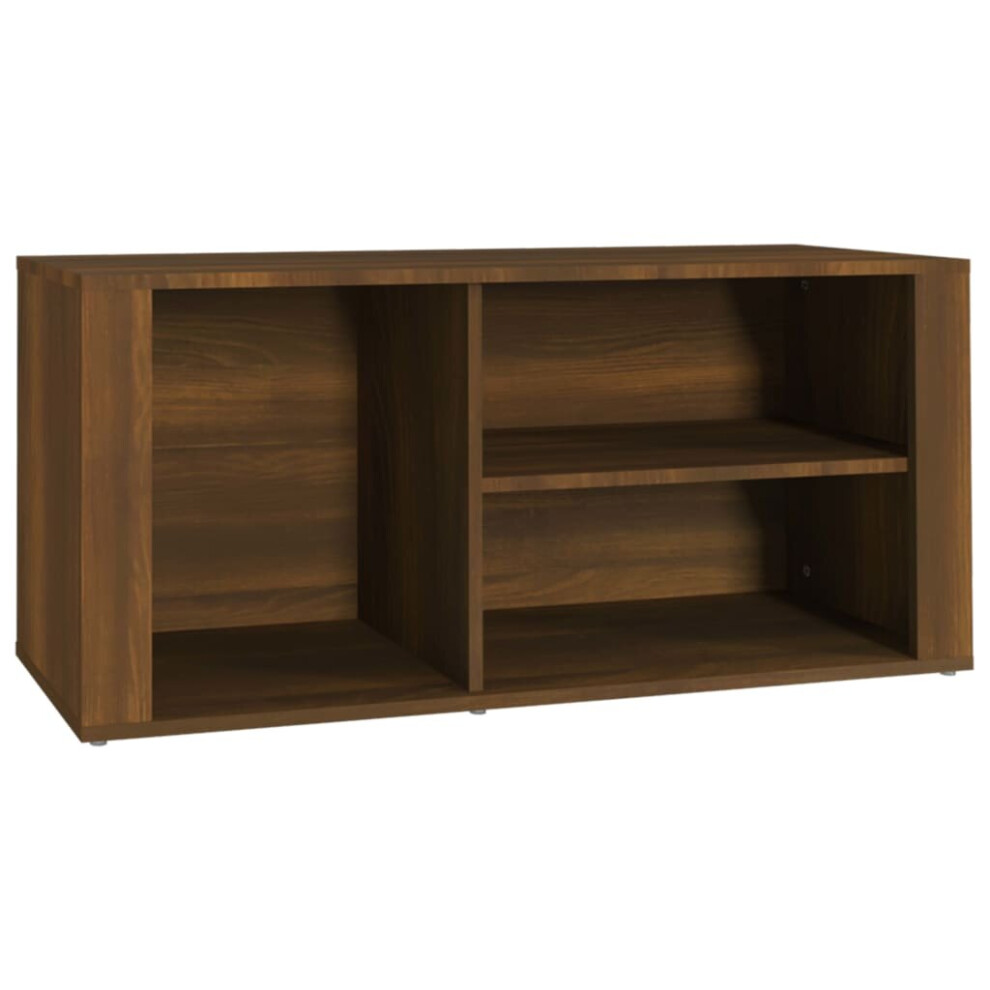 Vidaxl (Brown Oak) Shoe Cabinet Engineered Wood Home Shoe Storage Organiser Multi Colours