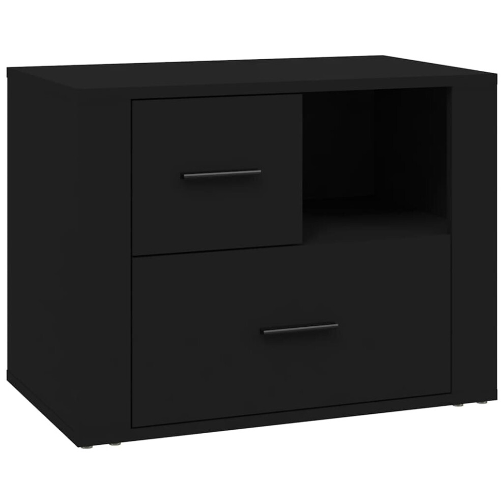 (Black) vidaXL Bedside Cabinet Engineered Wood End Table Nightstand Multi Colours