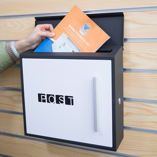 AREBOS AREBOS Modern Design Letterbox Graphite Wall Mailbox Post Box 2