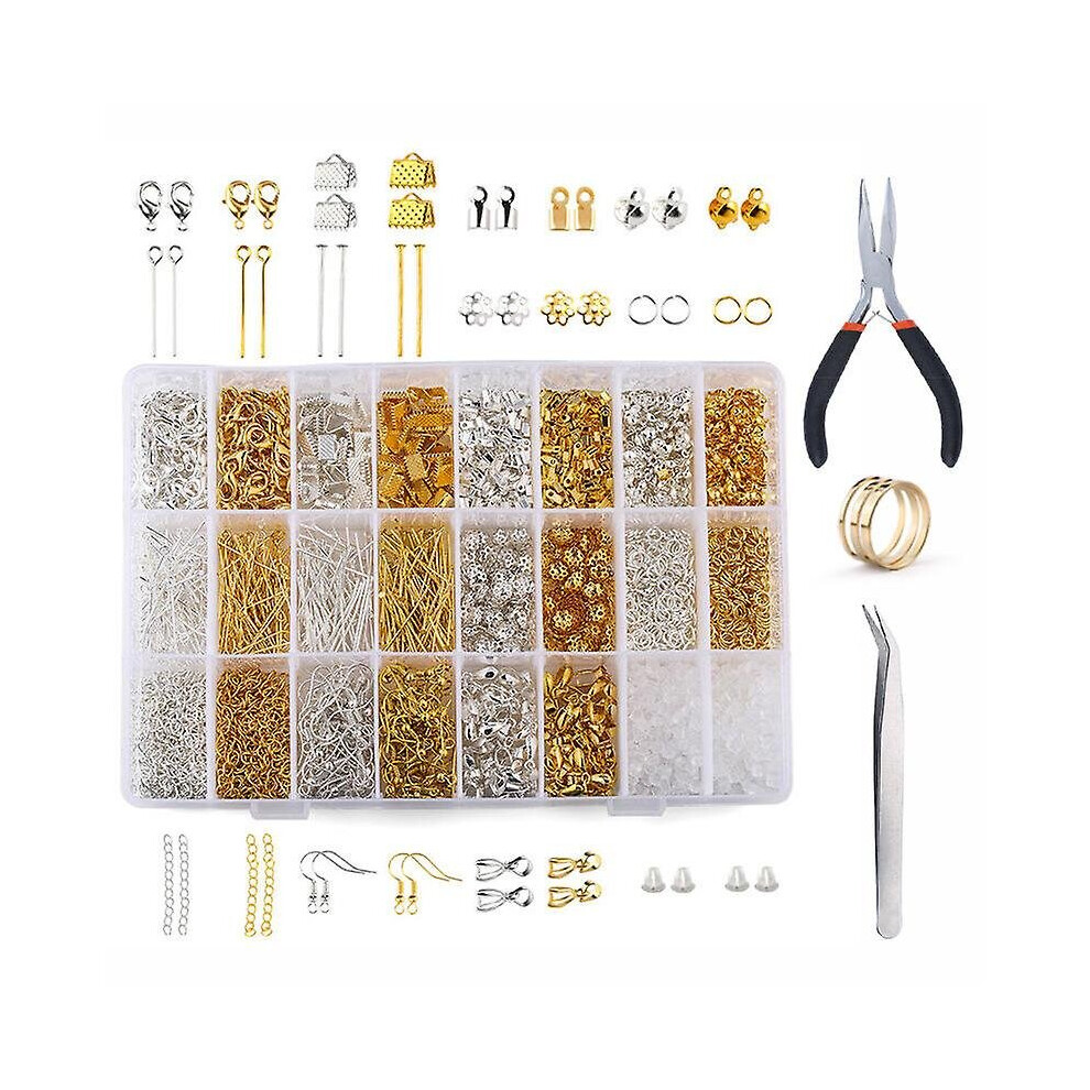 Jewelry Making Kit 24 Grids Earring Findings Set With Tools For Diy Jewelry