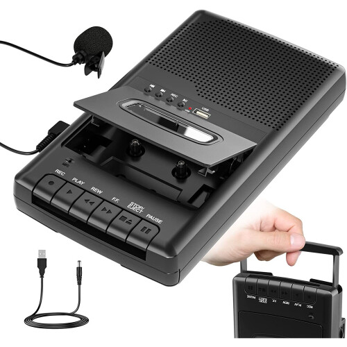 Portable Cassette Player Recorder with Speaker Convert Cassette to MP3 1