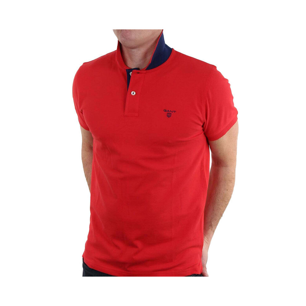 (Red, XL) GANT Mens Polo Shirt Short Sleeve Golf Tee