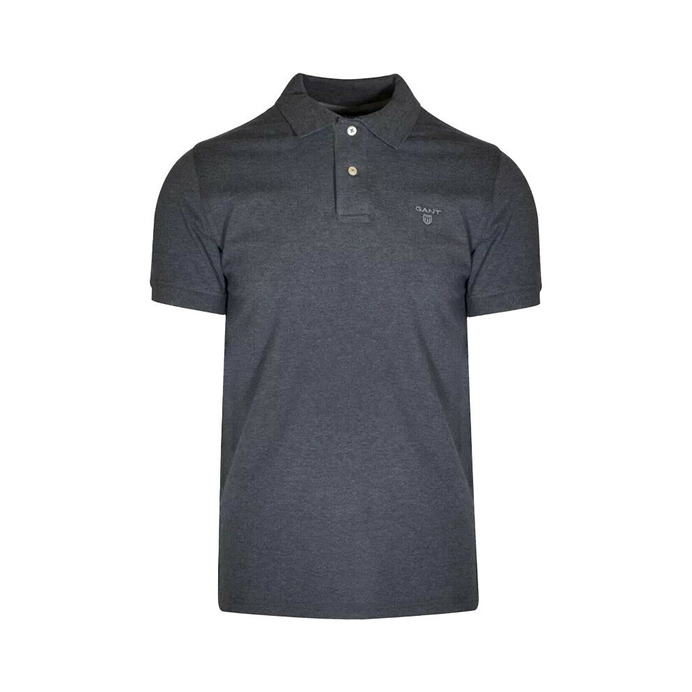 (Dark Grey, XL) GANT Mens Polo Shirt Short Sleeve Golf Tee