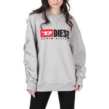 (Grey, XS) Diesel F ARAP Womens Sweatshirts Crew Neck Oversized Classic Pullover Sweaters