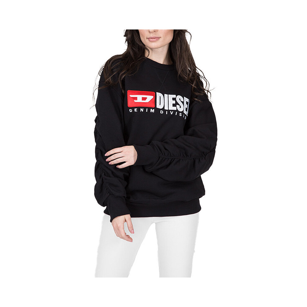 (Black, XS) Diesel F ARAP Womens Sweatshirts Crew Neck Oversized Classic Pullover Sweaters