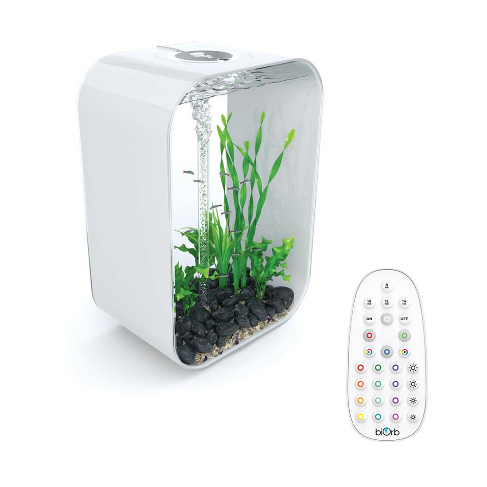 Biorb Life 60L Aquarium Fish Tank With Multi Colour Led Lighting White