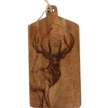 SiL Interiors Stag 30cm Wooden Cheese Board/Chopping Cutting Board
