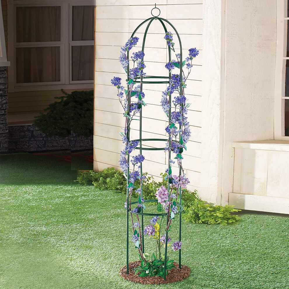 (Pack of 1) Metal Garden Obelisk Garden Tower Plant Frame For Climbing Plants