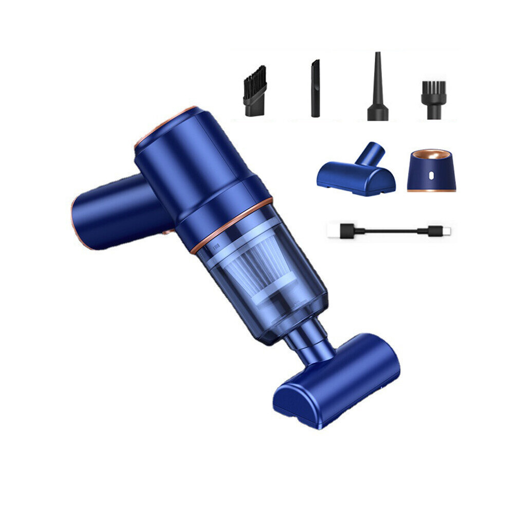 (Blue) Handheld Vacuum Cleaner Wireless Powerful Blowing Vacuum Cleaner For Home Car