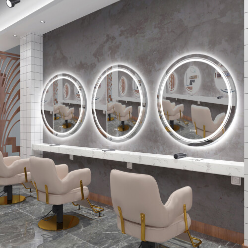 (600x600mm) Round Led Illuminated Wall Bathroom Mirror 1