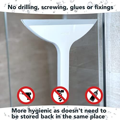 Inhouse Curved Squeegee Shower Squeegee with Suction Holder for Window