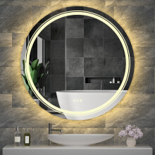 (600x600mm) Round Led Illuminated Wall Bathroom Mirror