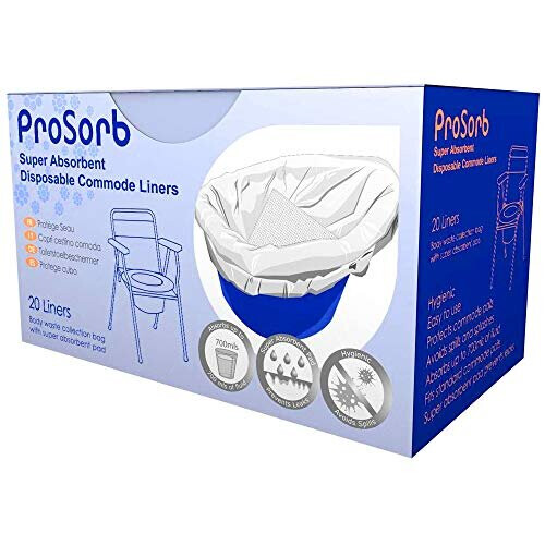 Pack of 20 Prosorb Super Absorbent Disposable Commode/Bed Pan Liners 1