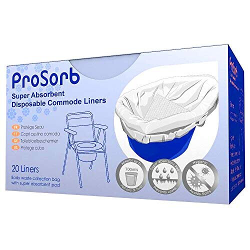 Pack of 20 Prosorb Super Absorbent Disposable Commode/Bed Pan Liners 2
