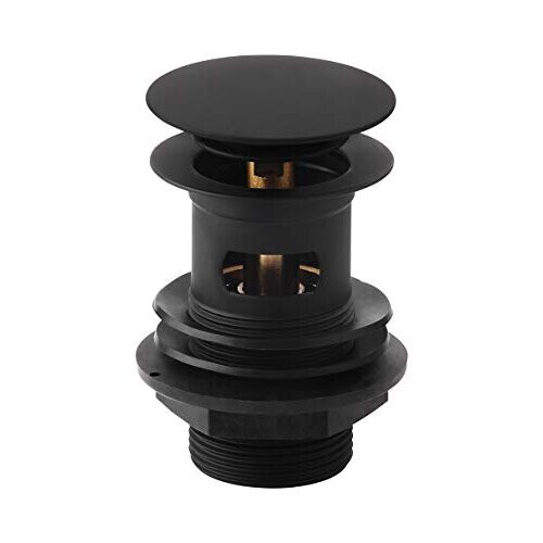 Bathroom Black Basin Waste | Slotted Push Down Pop Up | Click Clack ...