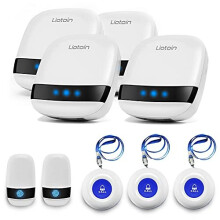 LIOTOIN Wireless Caregiver Pager Elderly Alarm Call Button Personal Alarm Call Bell Panic Alarm Systems For Elderly/Patient/Disabled/Nurse 5